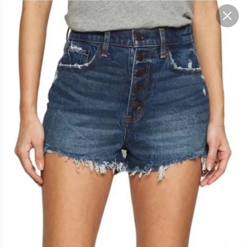 Abercrombie & Fitch Dark Blue Jean Shorts
